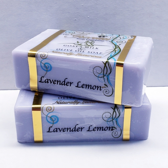 The Grecian Soap LAVENDER LEMON Goat's Milk & Olive Oil Beauty Bar, 6oz (2 pack) - Picture 1 of 6